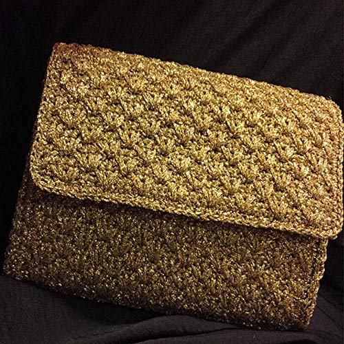 Clisil 860Yd Gold Lurex Yarn 3.52Oz Shining Yarn Glitter Sparkle Yarn Metal Yarn Diy Fancy Sparkle Yarn Crochet Knitting Sweater Scarf Yarn Accessory Yarn #TOP3