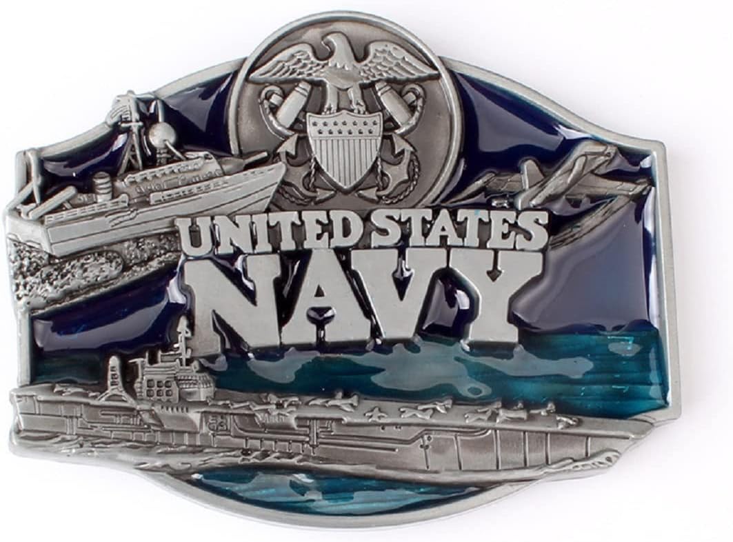 LongcreekUnited States Belt Buckle for Men,US Navy American Flag Air Force Veteran Belt Buckle