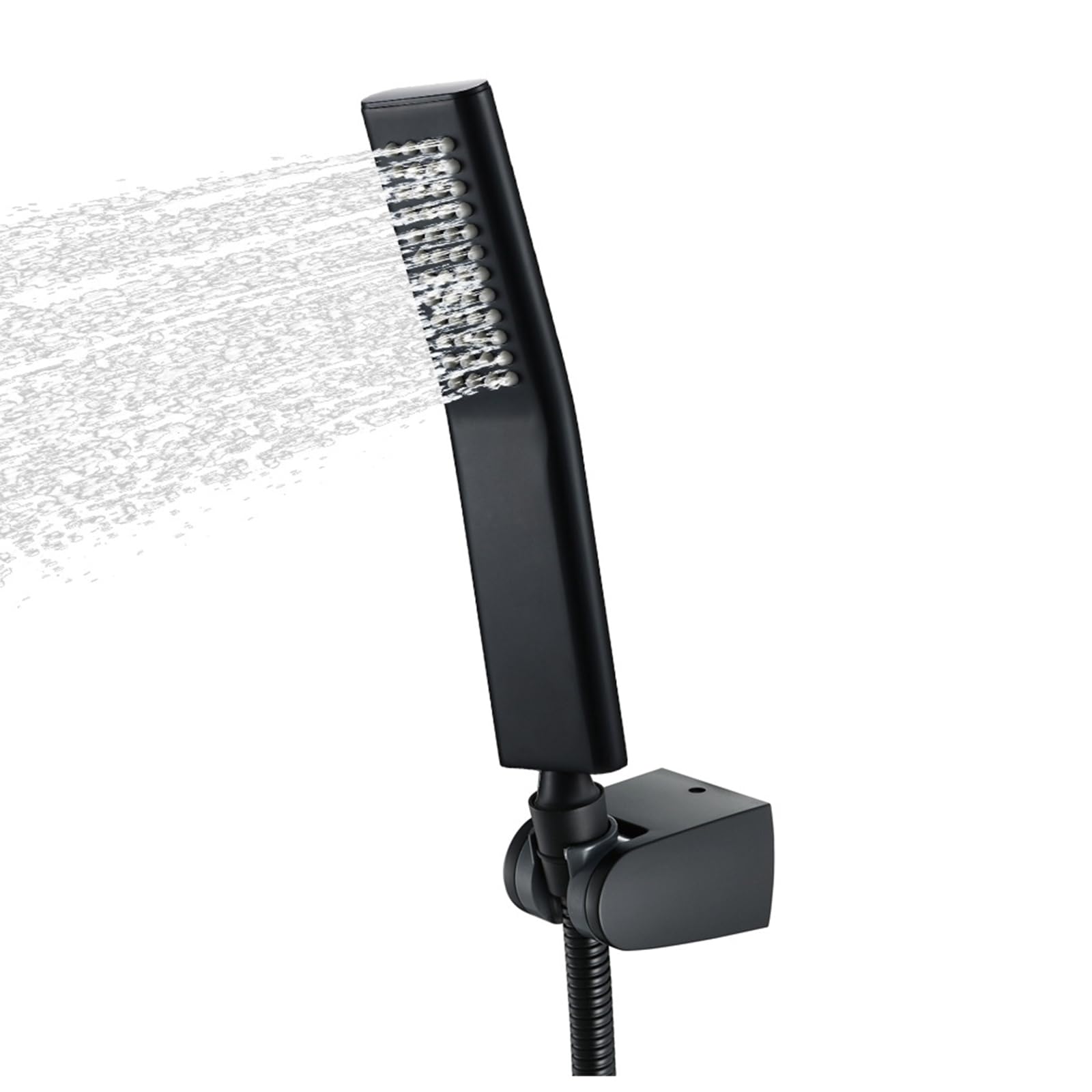 Douche Noire : Ensemble de Douche à Main en Acier Inoxydable et Flexible