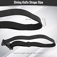 Vista 3 de Correas de cuchillo de buceo, correas de goma de liberación rápida para cuchillos de buceo, cinturón de repuesto para cuchillos de buceo