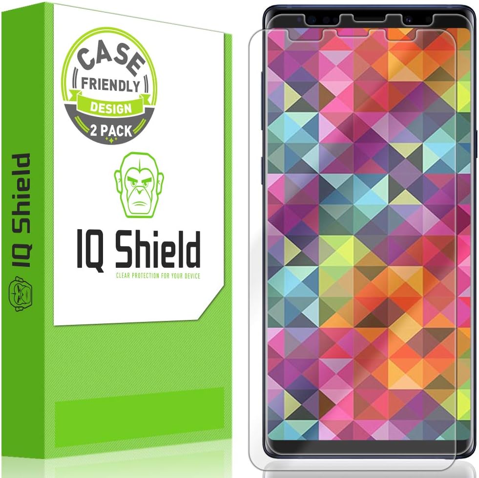 IQShield 2 Pack Screen Protector for Samsung Galaxy Note 9 (Case Friendly) Easy Install, Ultra Thin, Anti-Scratch, Anti-Bubble, Clear TPU Film