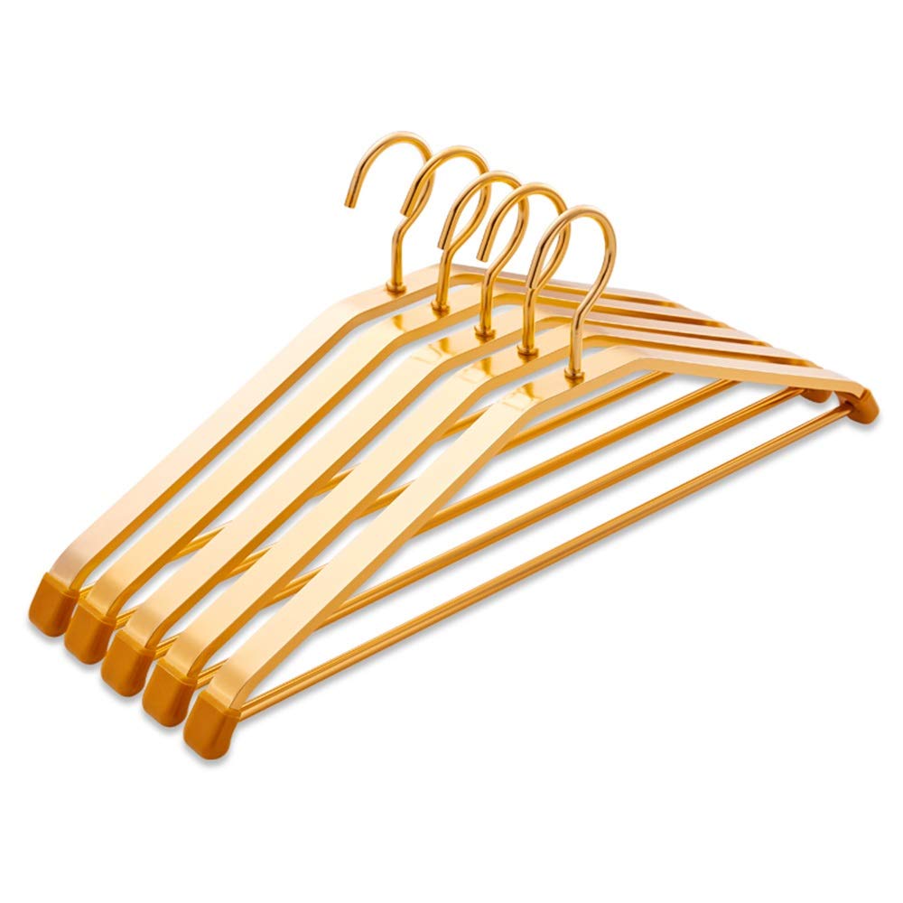 LYGXWJFC Grucce, Grucce in Legno, Grucce Antiscivolo Grucce in Metallo Grucce salvaspazio Grucce Pesanti, per Abiti Cappotti Camicie Maglioni (Oro)(Oro)