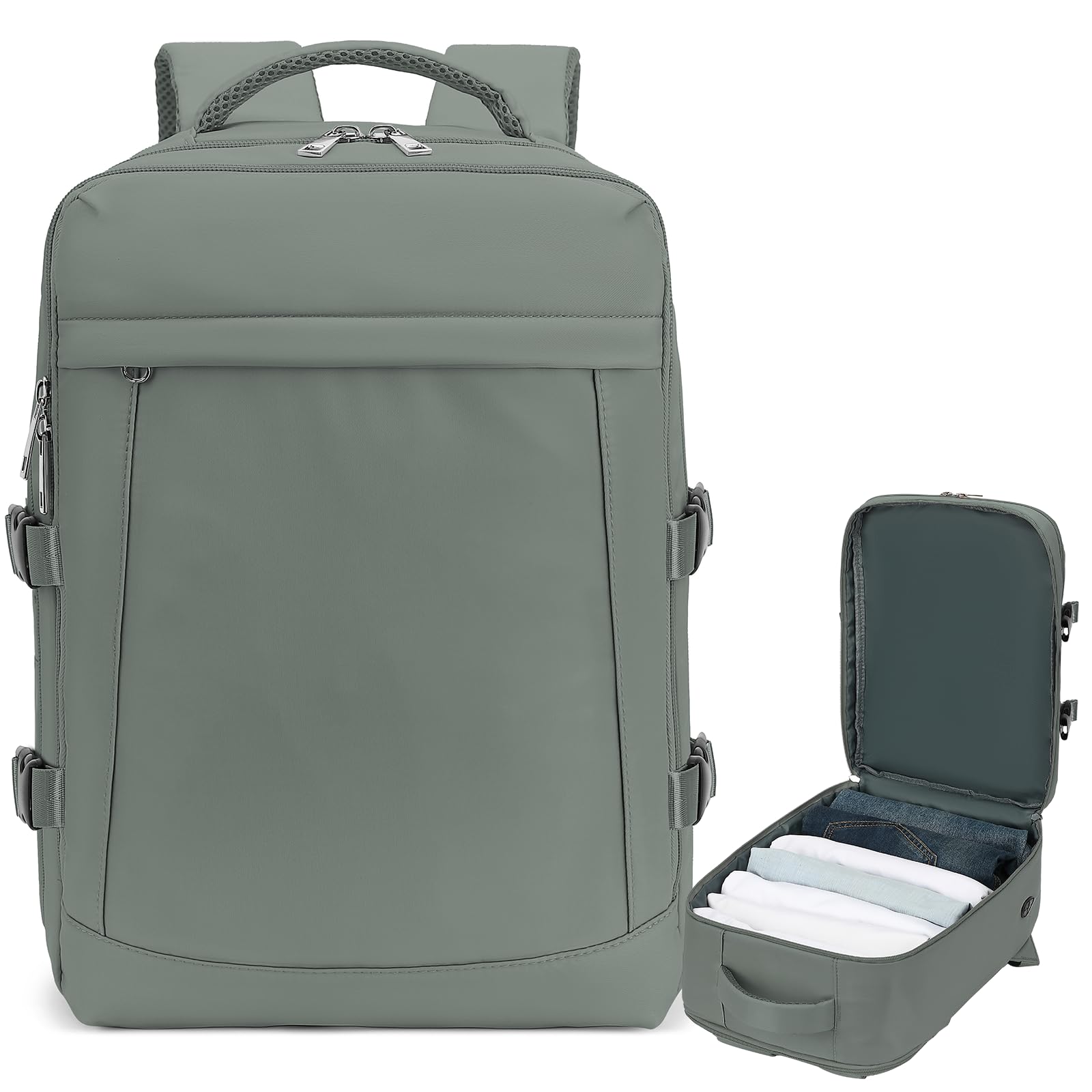 Yankony Handgepäck Rucksack 55x40x20 Für Ryanair Groß Reiserucksack 44L Travel Backpack Rucksack Handgepäck Flugzeug Für Herren Damen
