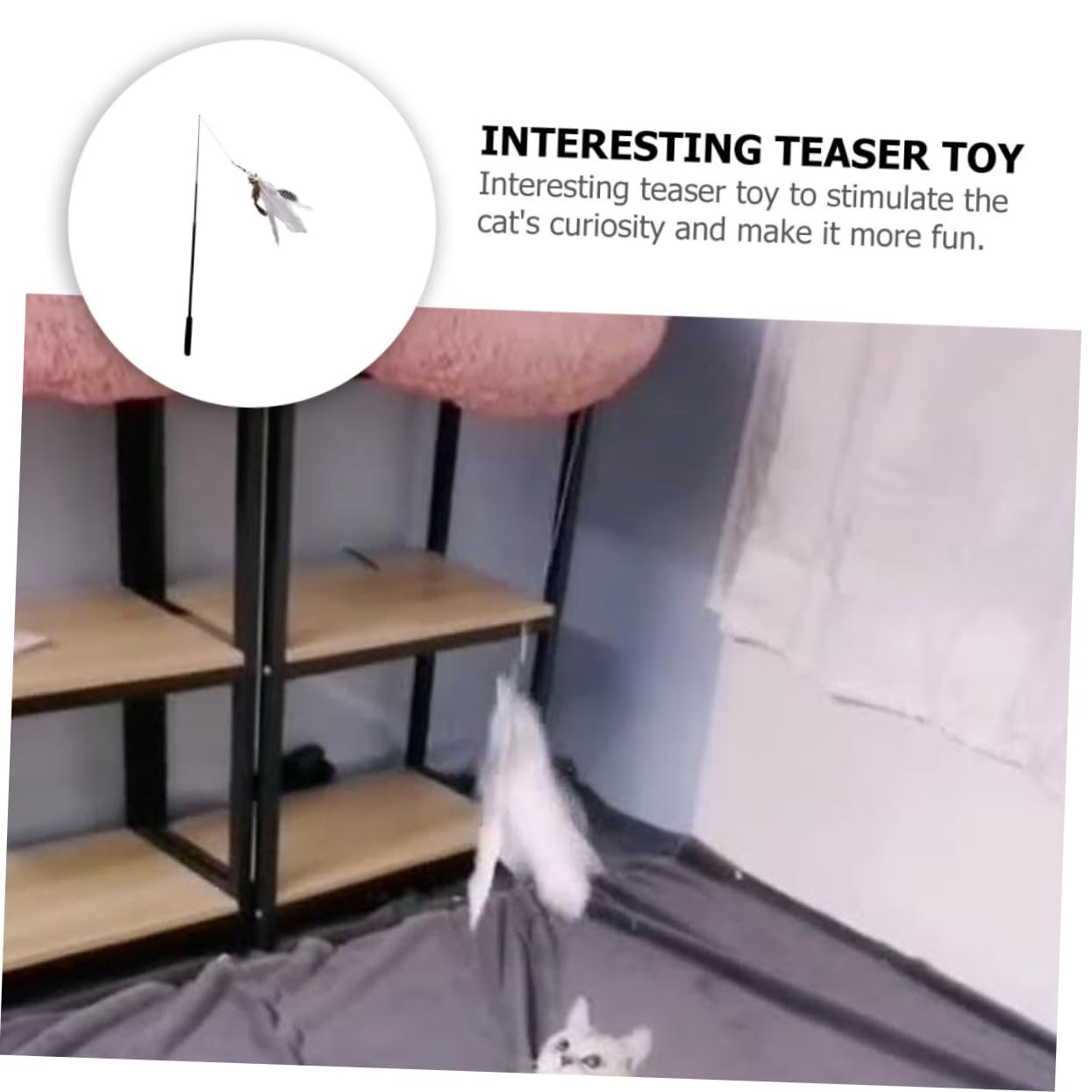 Kisangel Lot De 4 Jouets pour Chat Bâtonnets Interactifs Et Robustes Lot De 2 X 4