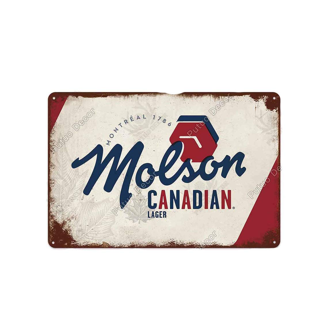 TIN Sign Canadian Molson-Coors Brands - Metal Plaque,Wall Decor for Bar,Cafe,Pub Alcohol Decor,Alcohol Lover,Quality Metal Sign Plaque Tin Sign 8x12 Inch Wall Decoration