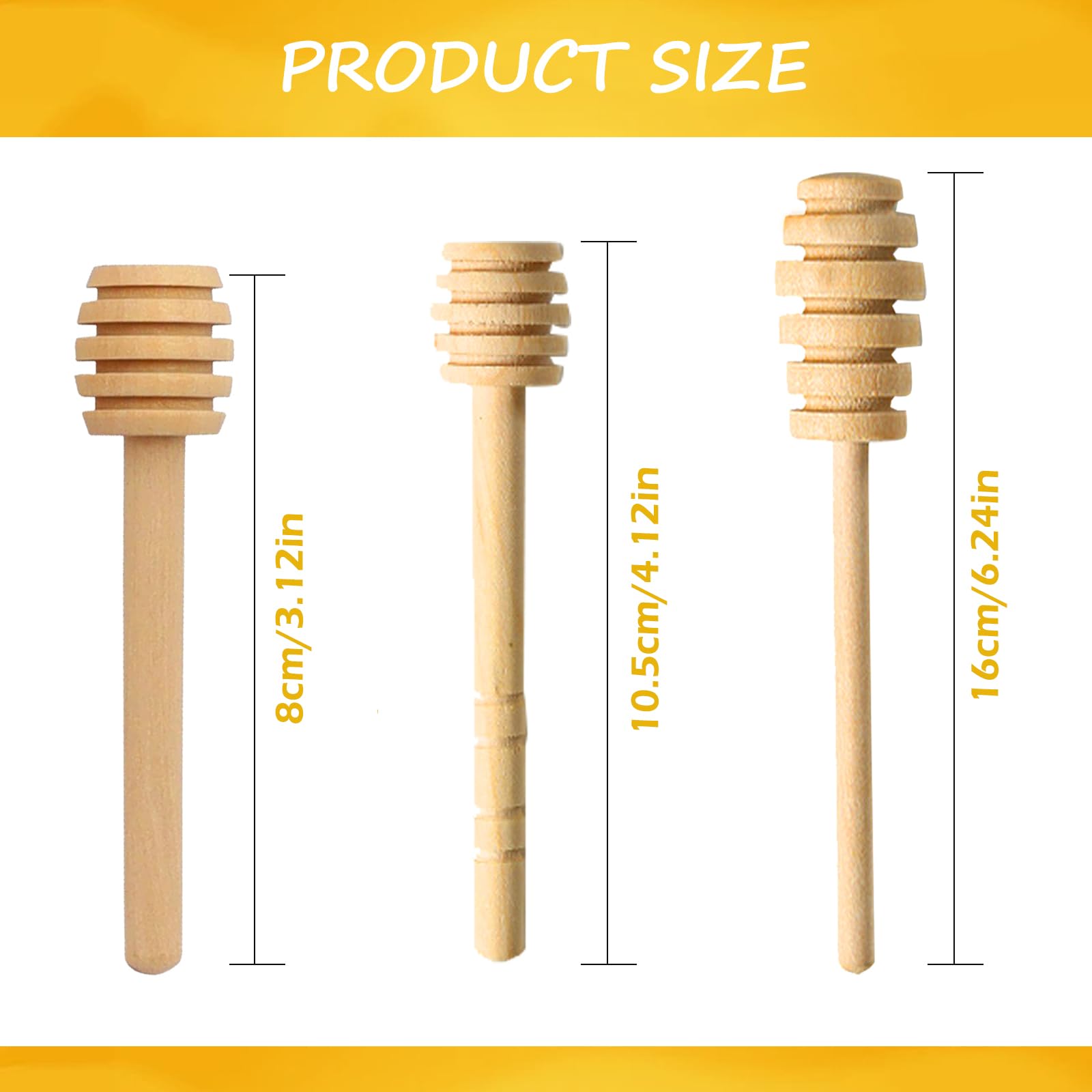 Wooden Honey Dipper Sticks, Mini Honey Spoon For Honey Jar Dispense Mixing Stirrer - View #10