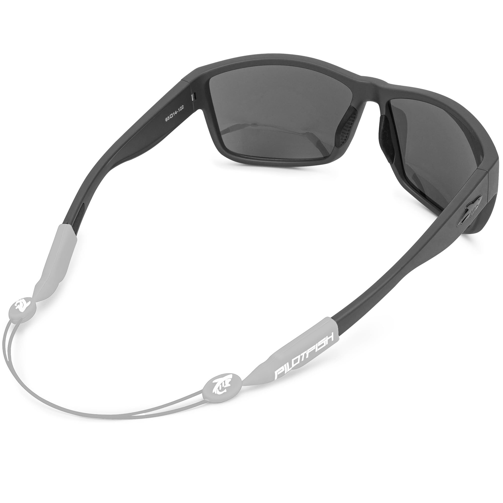 Pilotfish No Tail Adjustable Eyewear Retainer Cable Strap: Sunglasses, Eyeglasses, Glasses (Gray, 16 Inch)