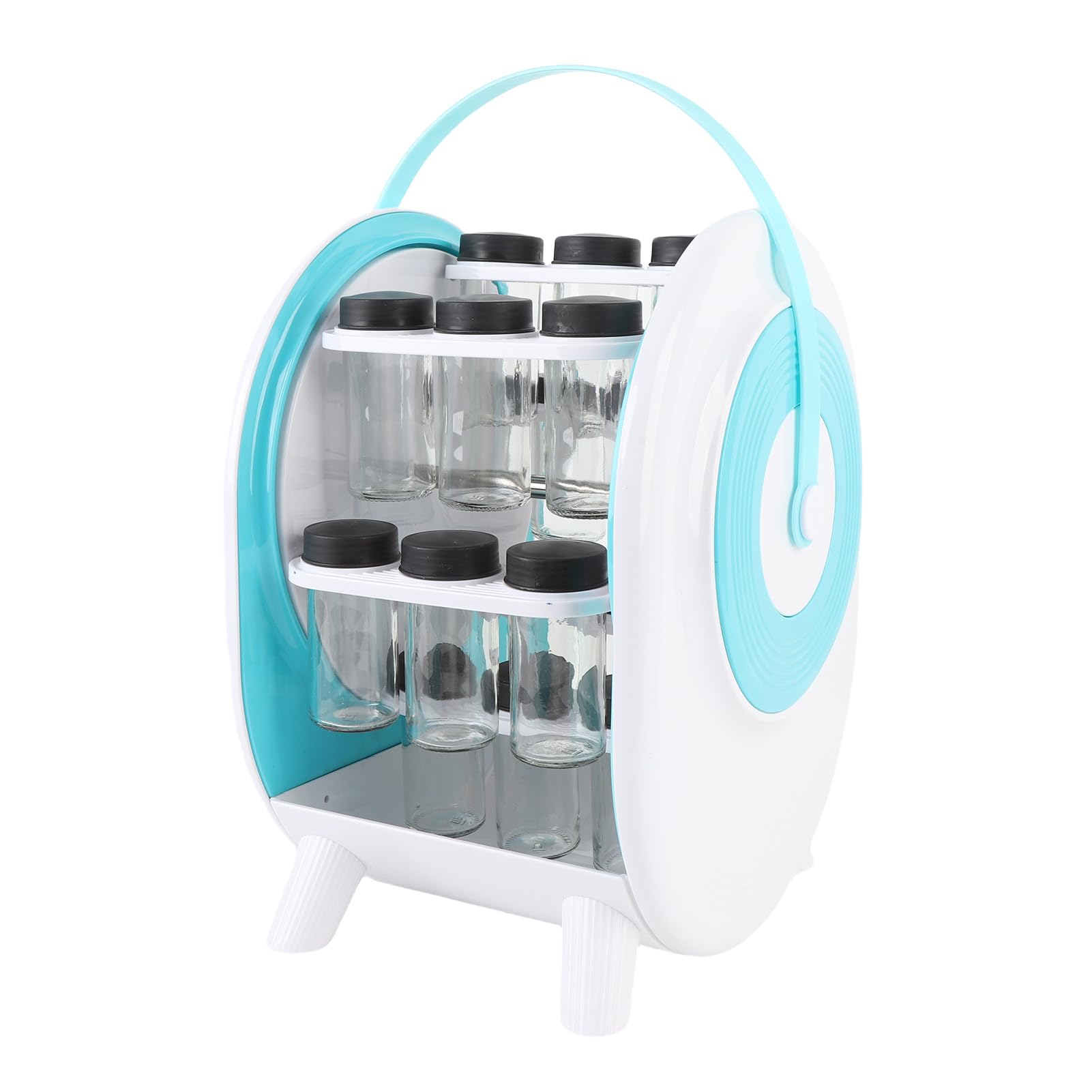 Mingzhe Gewürze Rack Multifunktionaler Platz Sparen Stabile Struktur 360 Grad Rotierender Gewürz Organizer für Küchenarbeitsplatte