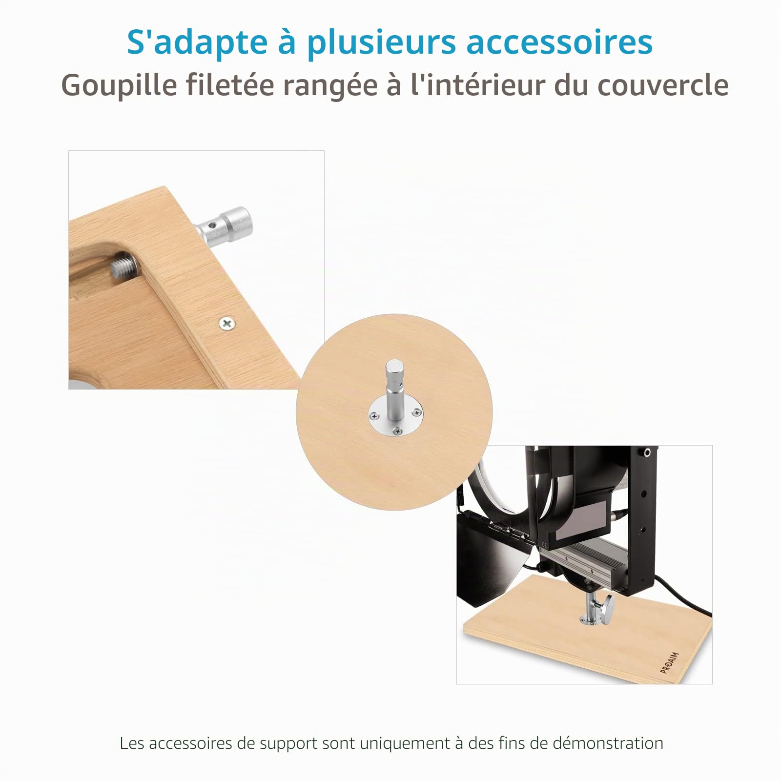 PROAIM AB-12 Ensemble de Boîtes APPL Emboîtables avec Support Baby Pin 5/8" | Construction robuste en contreplaqué pour caler, niveler, s’asseoir ou se tenir debout sur les plateaux et en studio.