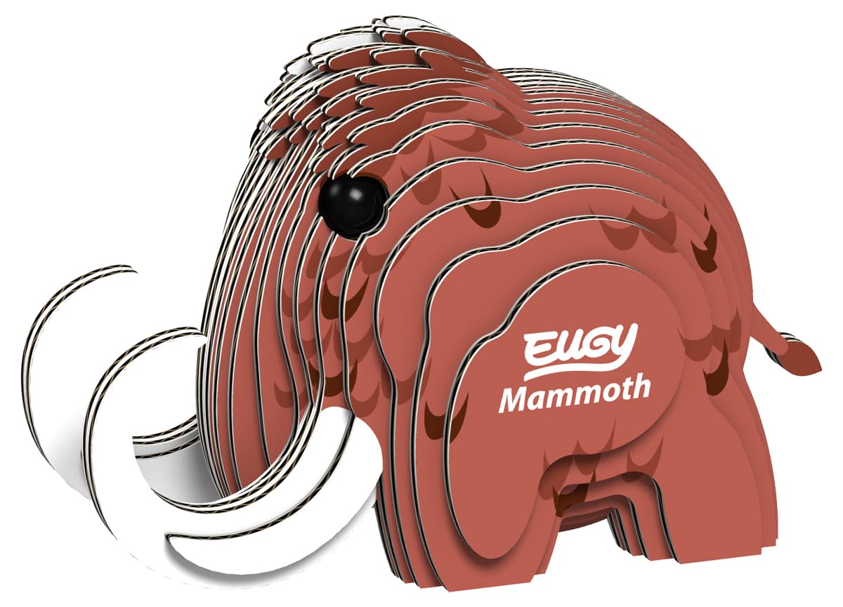 Eugy Mammoth 3D Puzzle, 22 Piece Eco-Friendly Educational Toy Puzzles for Boys, Girls & Kids Ages 6+