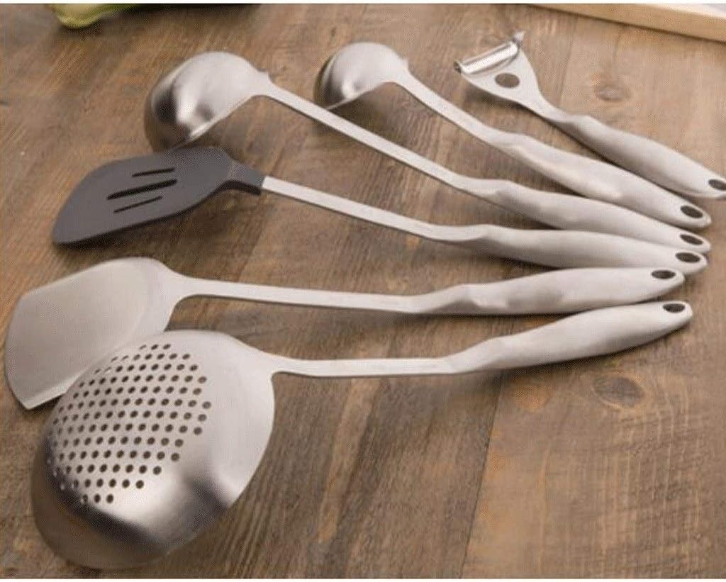 7-Piece Stainless Steel Kitchen Cooking Utensils Tool Kitchen Gadgets Cookware Set Best Gift Kitchen Tool Set Lightweight and Durable Cooking Spatula (B)