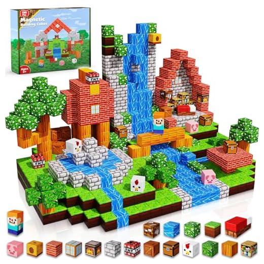 Goody King Magnetic Blocks |100PCS Magnetic Building Cube Game, Constructions Toys for Boys & Girls Age 3-4, 5 6 7 8 9 10, STEM Montessori Stacking Toy, Sensory Tiles Building Birthday for Toddlers