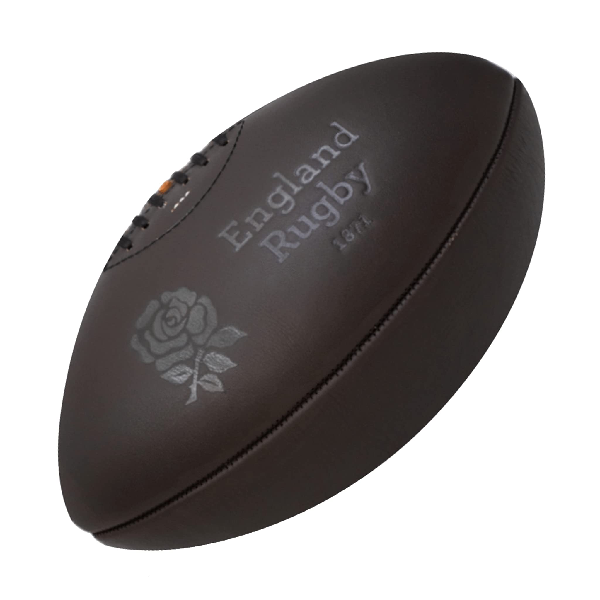 World Rugby ShopGilbert Rugby Ball - Vintage England Rugby Ball - Handcrafted Leather Ball Embossed with Team Logo