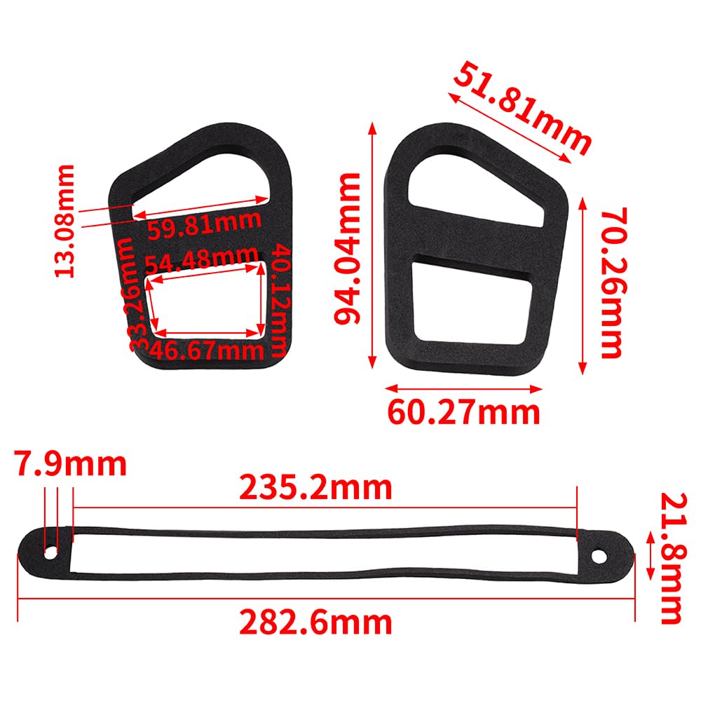 1Paio Luce Freno Posteriore Auto Guarnizione Spugna Compatibile con Toyota Aygo 2005-2014 Nero Luce Freno Posteriore Guarnizione