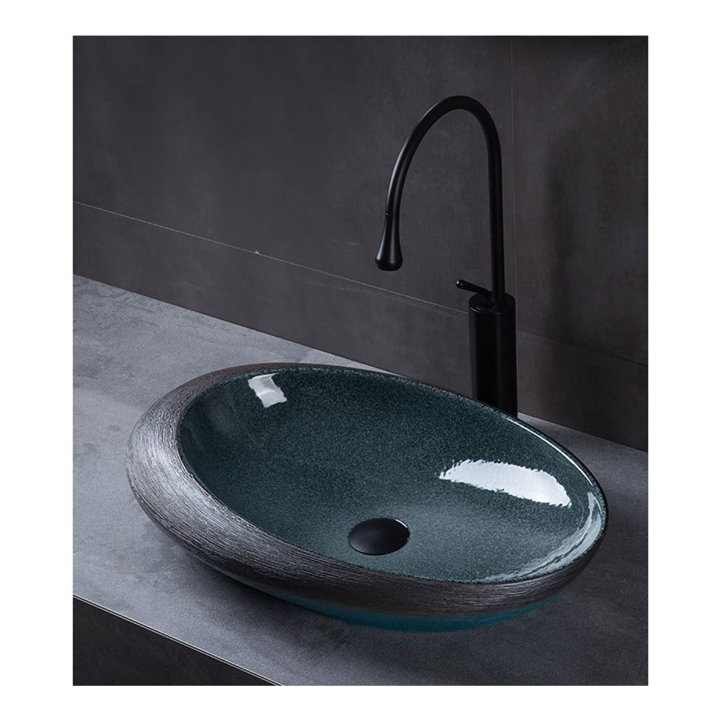 Miroooo B Athroom Countertop Vessel Sink Creative Alcony Wash Asin Fashion Above Counter Art Oval Personalized Athroom Athroom Sinks