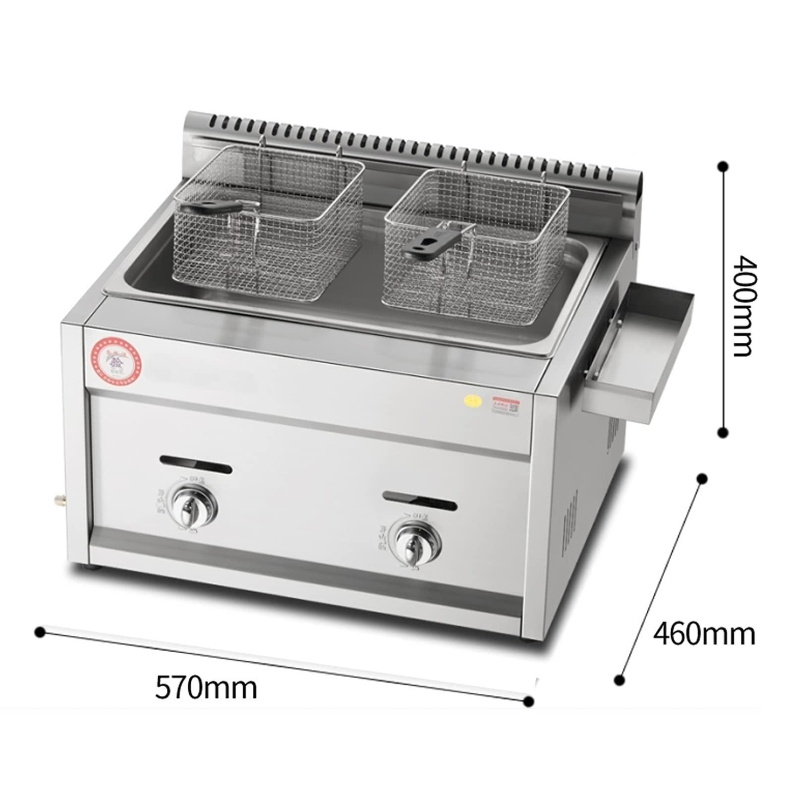 Freidora De Gas Profesional De Gran Capacidad Para Cocina Familiar Encimera De Restaurante Comercial