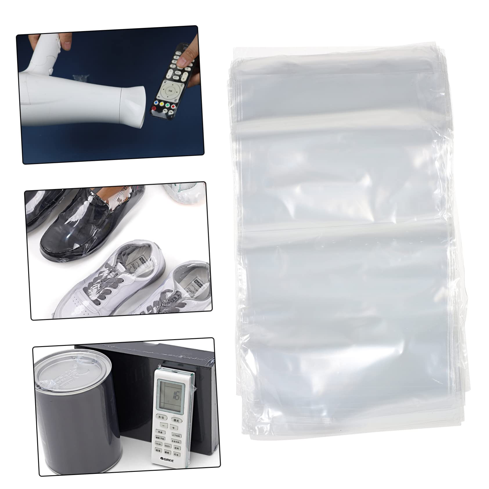 Pof Schrumpffolienbeutel 200 Stück Transparente Verpackung für Packen