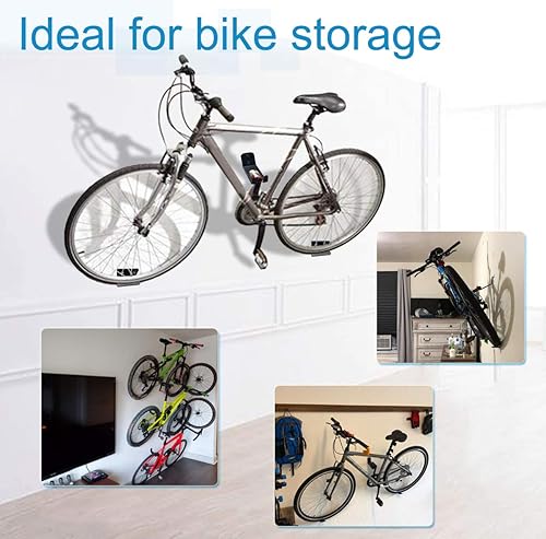 Miniatura 6 de Qualward Soporte de pared para bicicleta soporte de almacenamiento para pedal de ciclismo para garaje