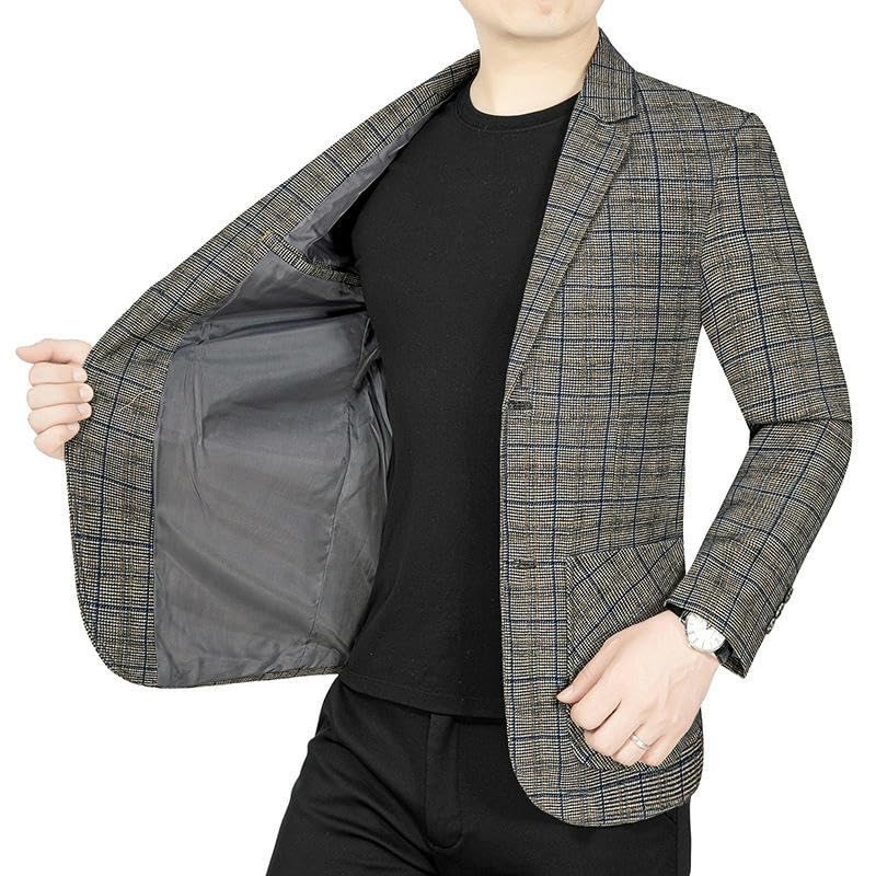 Blazer décontracté homme veste polyvalente coupe fluide - 3