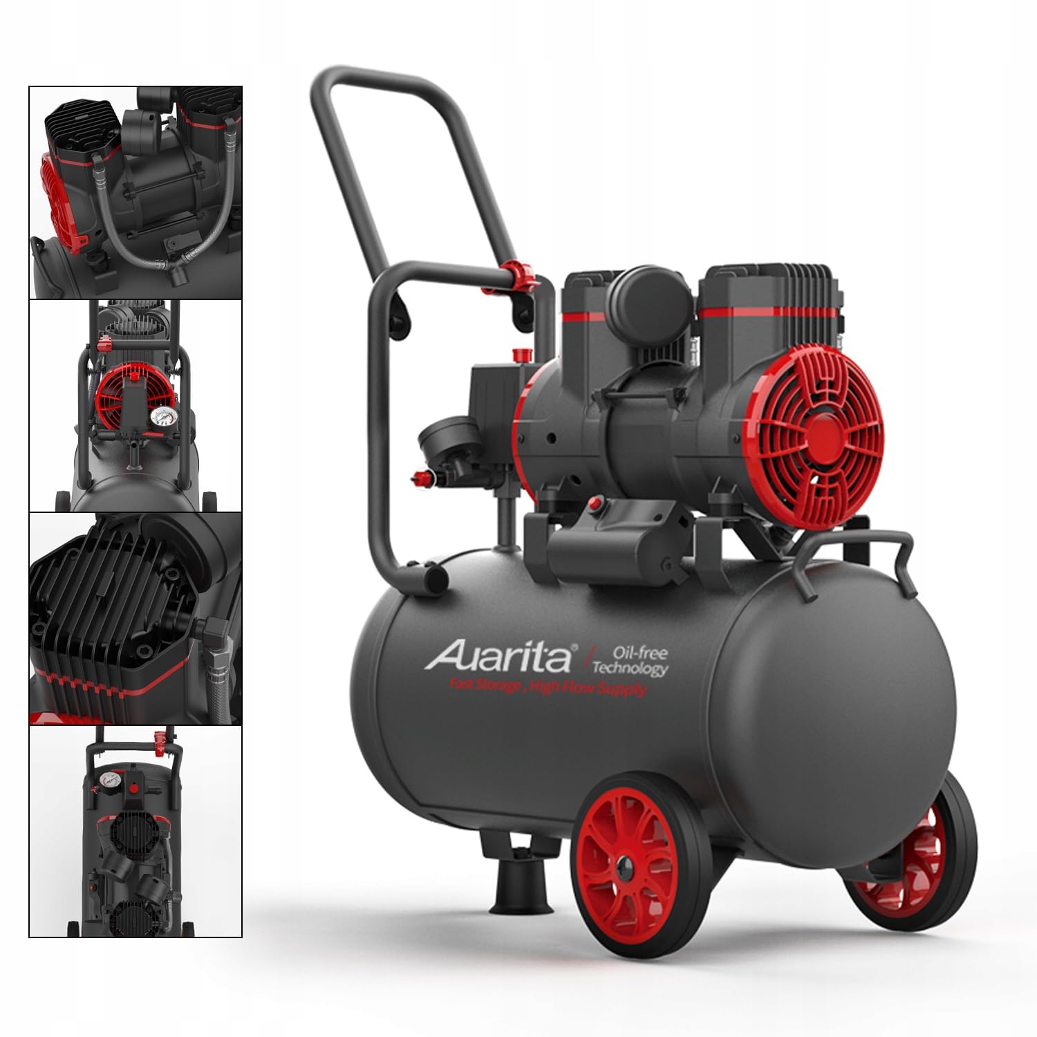 KOMPRESOR 24L BEZOLEJOWY SPREŻARKA 8 BAR 220V SEPARATOR Auarita