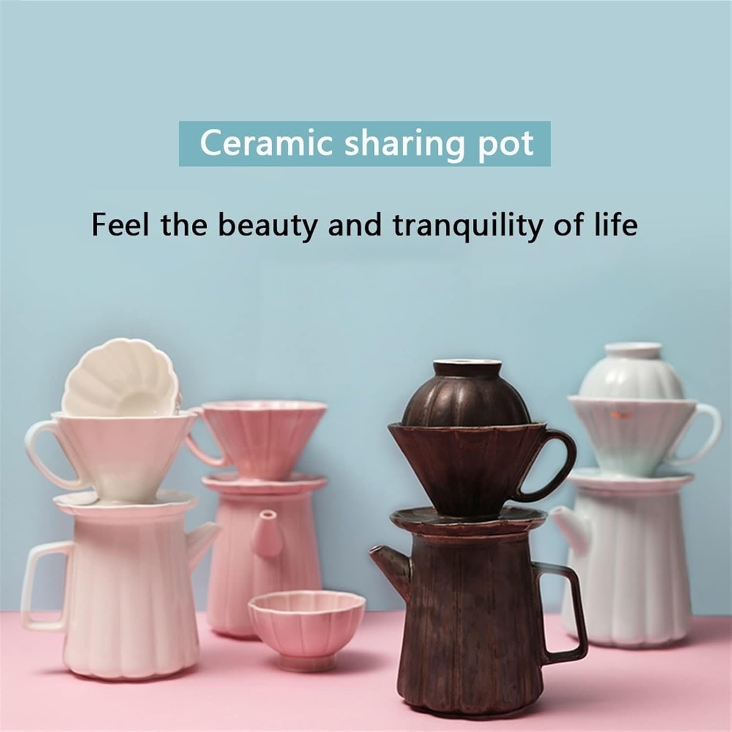 Jarra de Leche, Salsera, Taza de Agua, Jarra, cremera, café, azúcar, Salsa, espumador de Leche, Tetera de cerámica de 450 ml, espumador de Leche Manual, Servidor de Crema