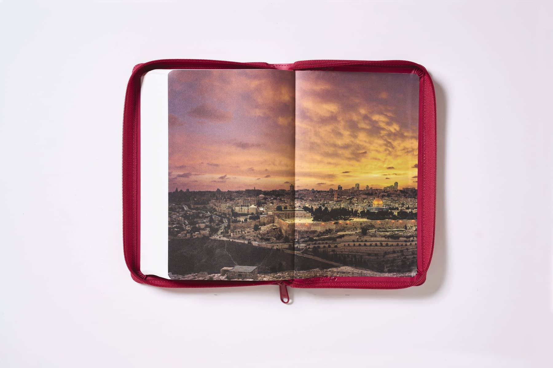 RVR60, Santa Biblia, Tierra Santa, Letra grande, Leathersoft, Fucsia, con Cierre, Palabras de Jesús en Rojo, Comfort Print (Spanish Edition)