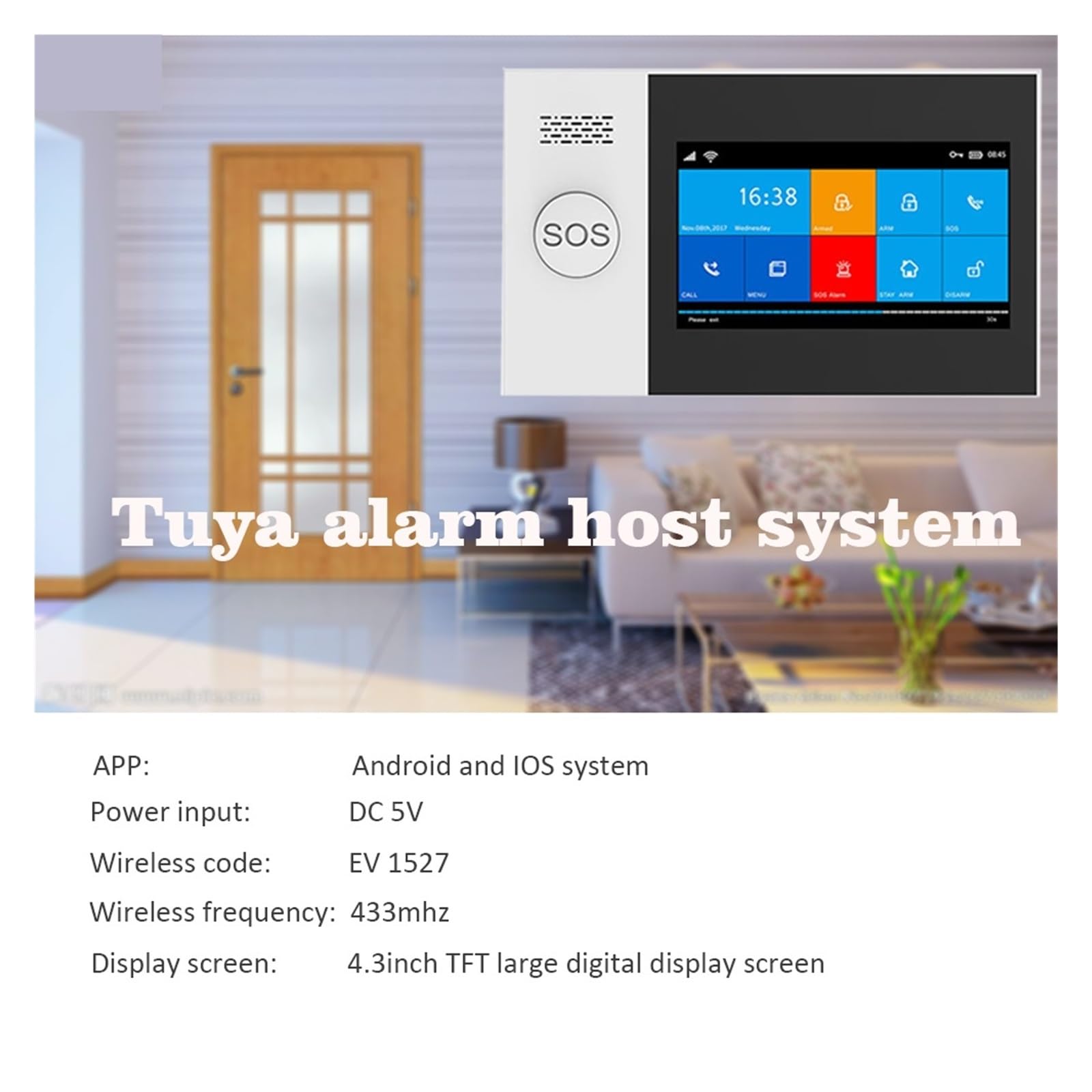 De Seguridad For El Hogar, Alarma Inteligente Gsm Con Sensor Movimiento Pir, Tarjeta Puerta, Kits Inalámbrica Para casa y garaje(Set 6)