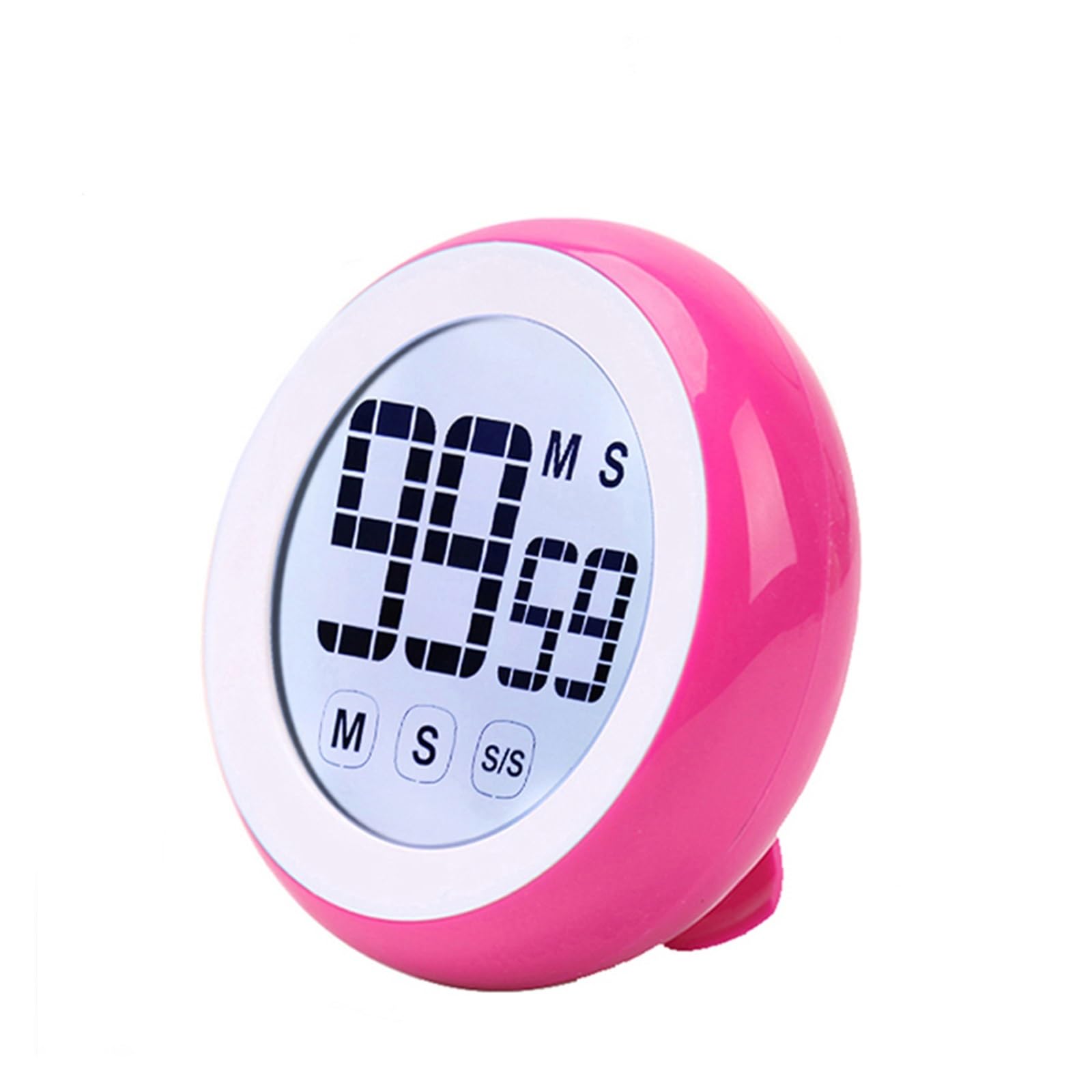 Touch Screen Digital Kitchen Cooking Timer Alarm Clock Countdown Countup Magnetic LCD Reminder Colorful Reliable Efficient(PINK)