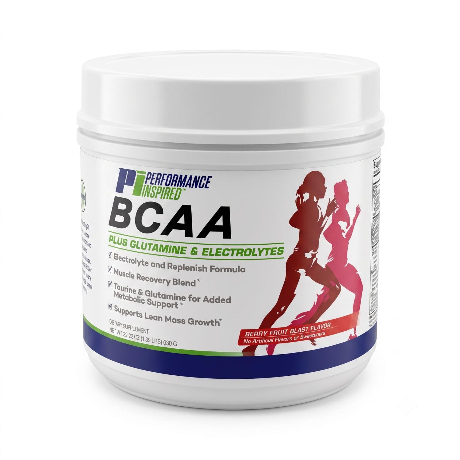 PERFORMANCE INSPIRED BCAA em pó com eletrólitos, taurina e glutamina, 5 g de BCAAs, 630 g