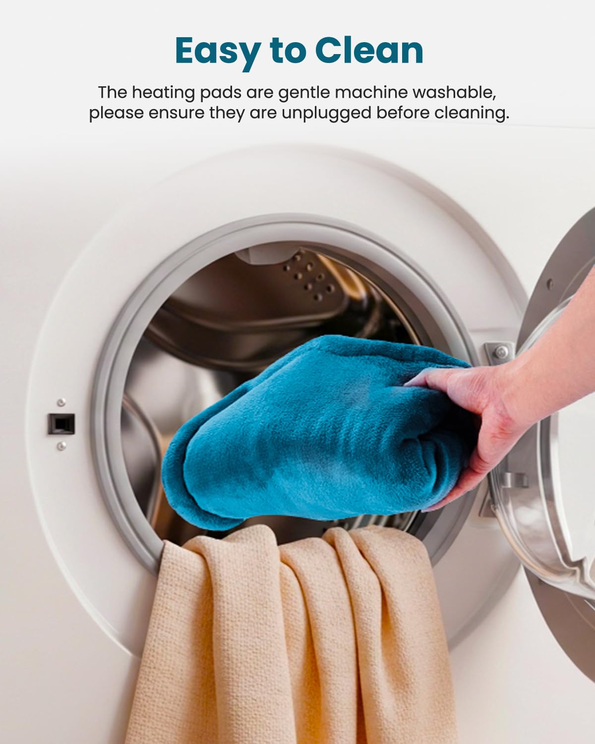 KNQZE Flanelle Coussin Chauffant Cervicales, Grande Ceinture Lombaire Chauffante, pour Soulager la Douleur Cou, Épaules et Dos, 10 Niveaux de Chaleur, Minuterie à 4 positions, Lavable en Machine