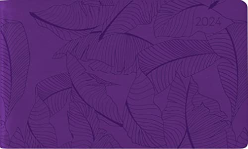 Ladytimer To Go Deluxe Purple 2024 Pocket Calendar 15.3 x 8.7 cm Tucson Cover with Embossed Motif Weekly 128 Pages Alpha Edition