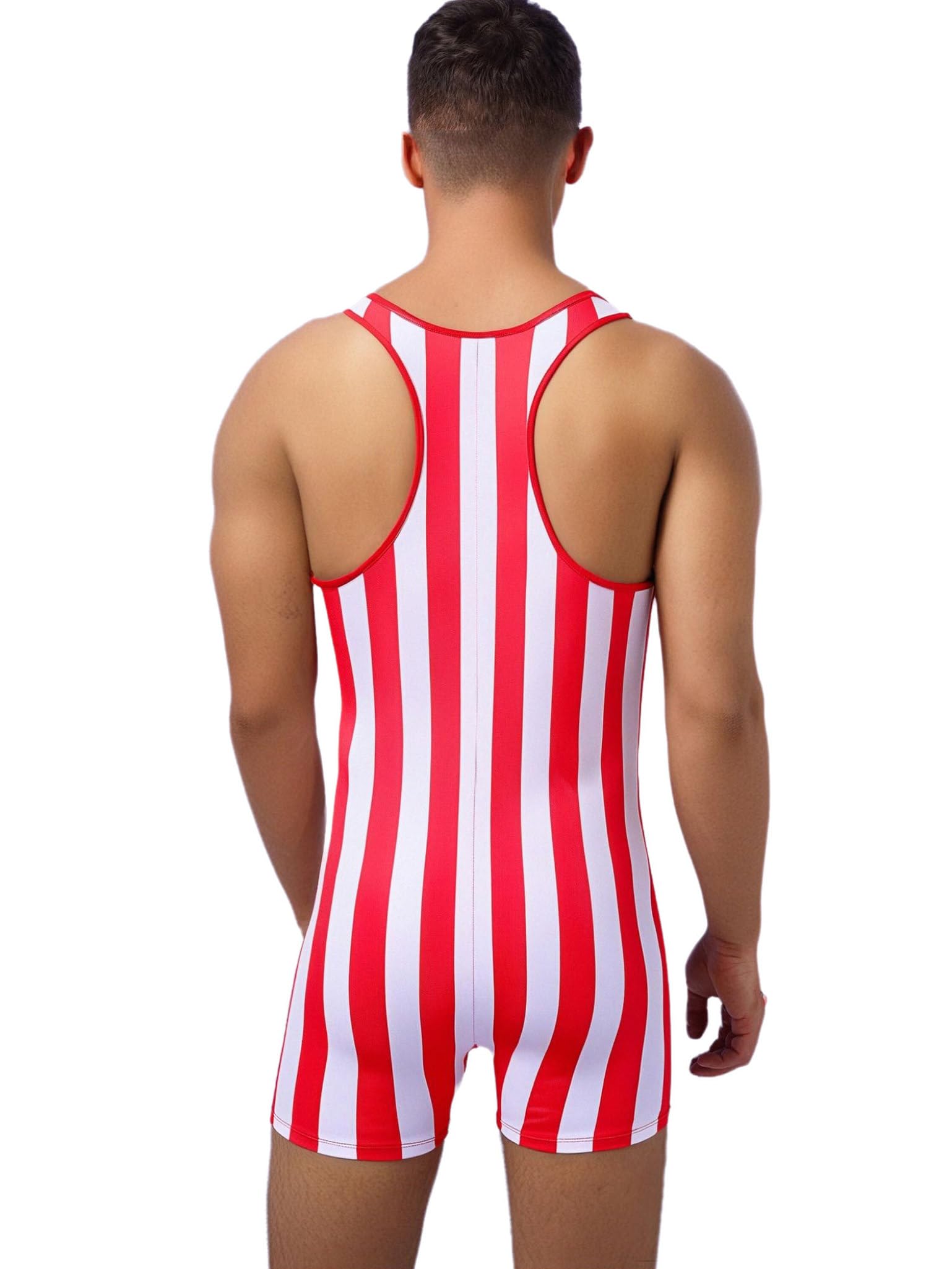 Lejafay Herren Wrestling Body Singlet Sportlich Einteiliger Bademode Triathlon Einteilig Fitnessstudio Fitness Workout Outfits Sport-Overall
