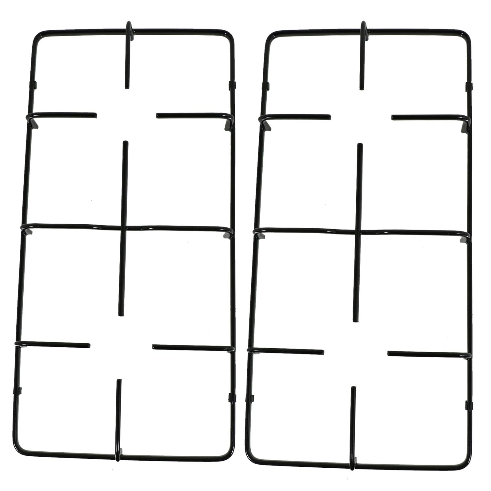 SPARES2GO Pfannenstütze, Brennerrostständer, Schwarz, Edelstahl, Erdgas, Kochzubehör, 2 x 475 mm x 233 mm, Ofen