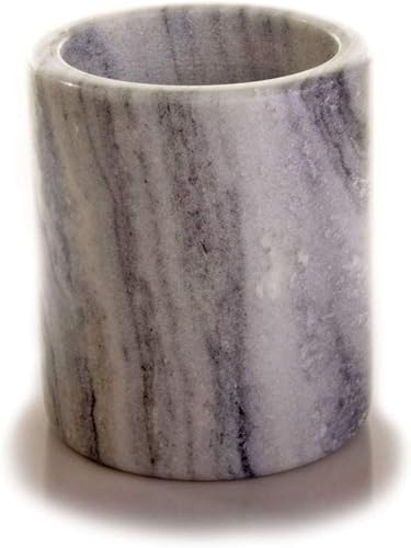 Soporte organizador de mármol para encimera de baño, vaso para cepillo de dientes, pasta de dientes, bolígrafos, soporte para brochas de maquillaje