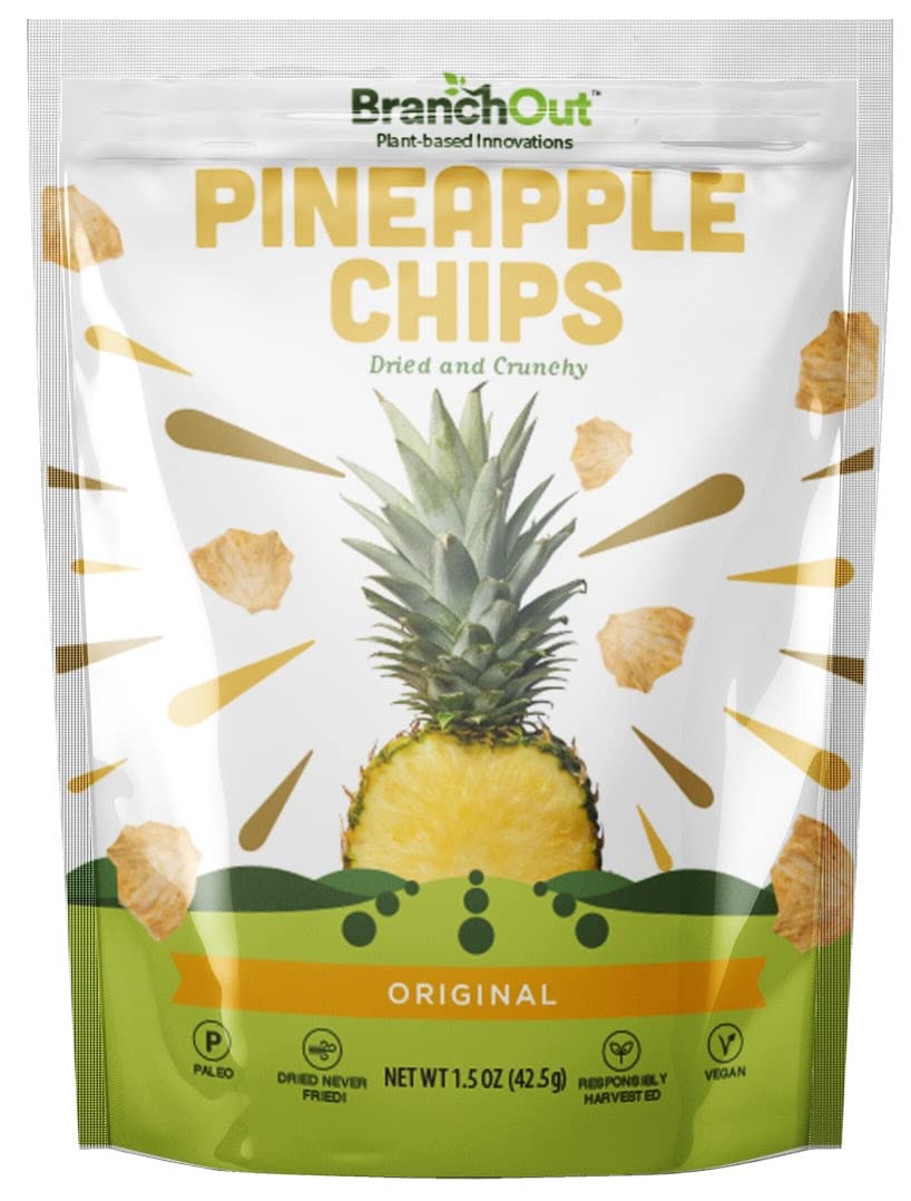 BranchOut Pineapple Chips Pure Dehydrated Pineapple Fruit