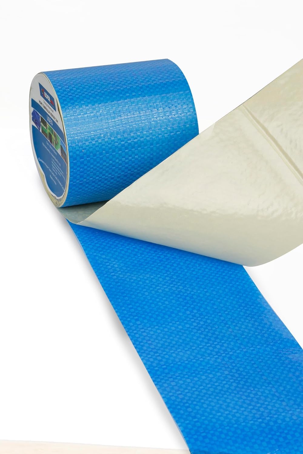 HDPE Tarpaulin Repair Tape for Quick Fixes| Self-adhesive and Waterproof | Best for Tarpaulin Repair, Pond lining, Fish tank, and Truck cover (9.5cm x 10m, length, Blue)