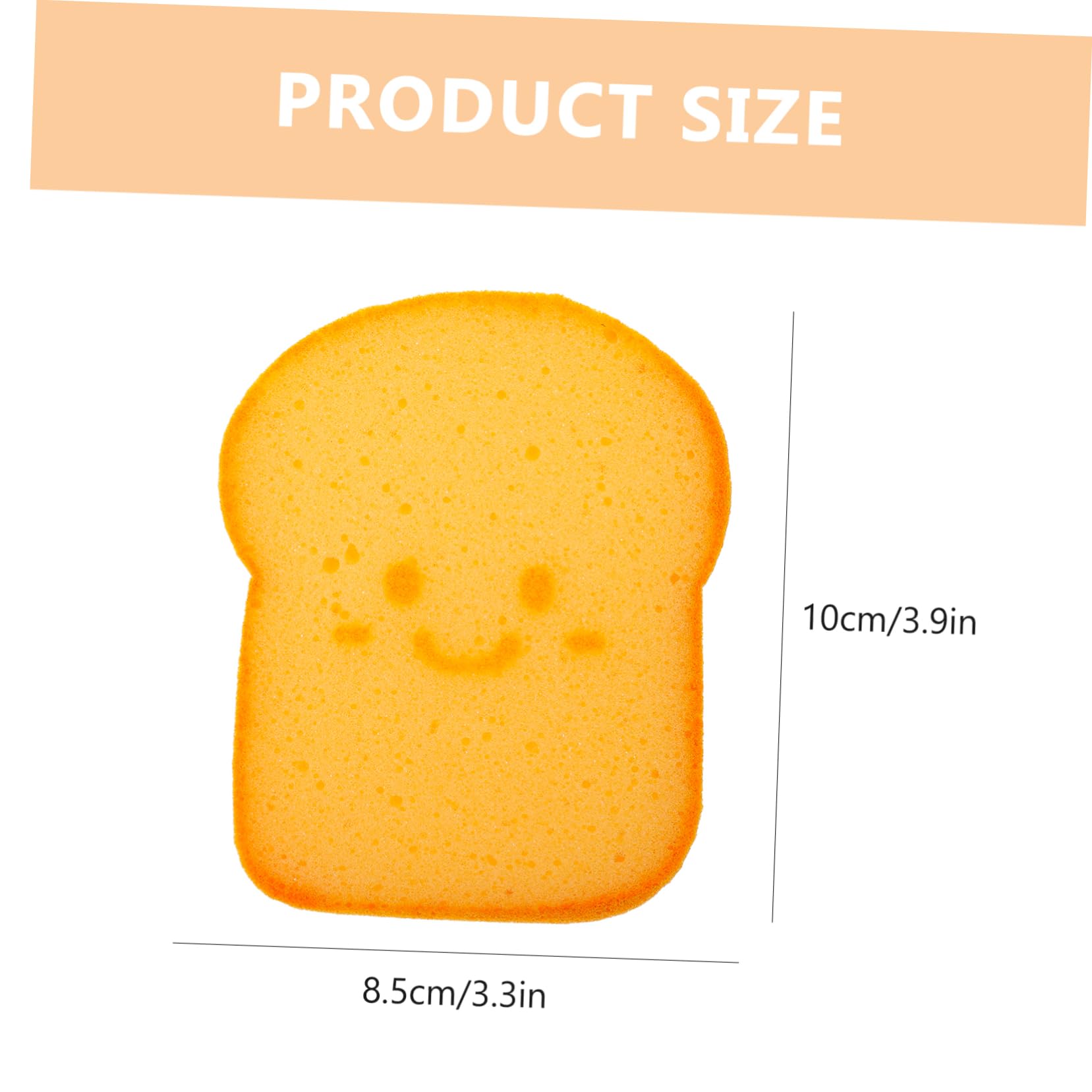 Ipetboom Thick Toast Shaped Reusable Kitchen Cleaning Sponge Cartoon Design Scrubber Pad for Dishwashing for Kitchen Cleaning and Scouring Upgrade Version
