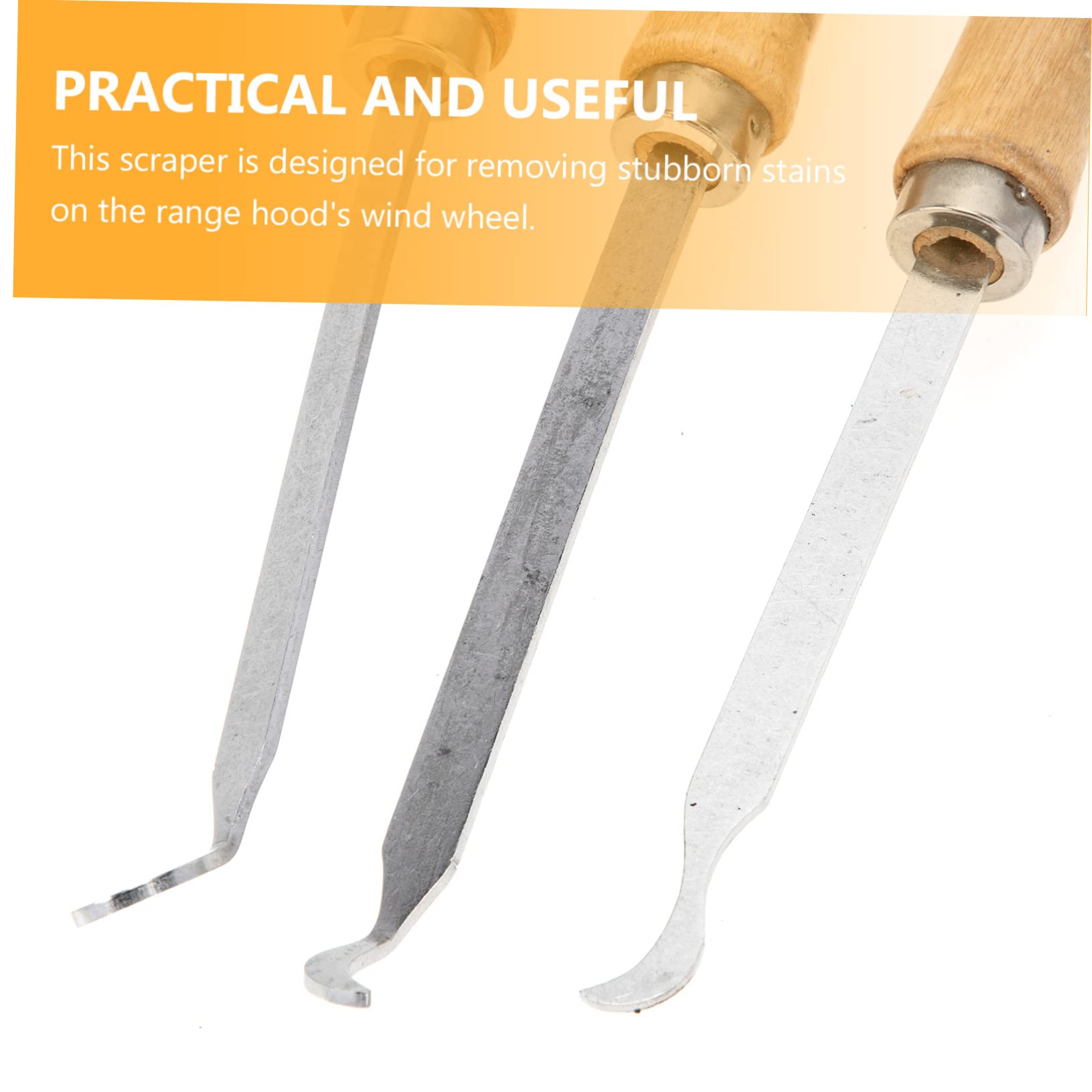 NULYLU 3pcs Stainless Steel Cleaning Scraper with Handles for Efficient Kitchen and Bathroom Cleaning Durable Tools for Dirt Removal and Surface Scrubbing