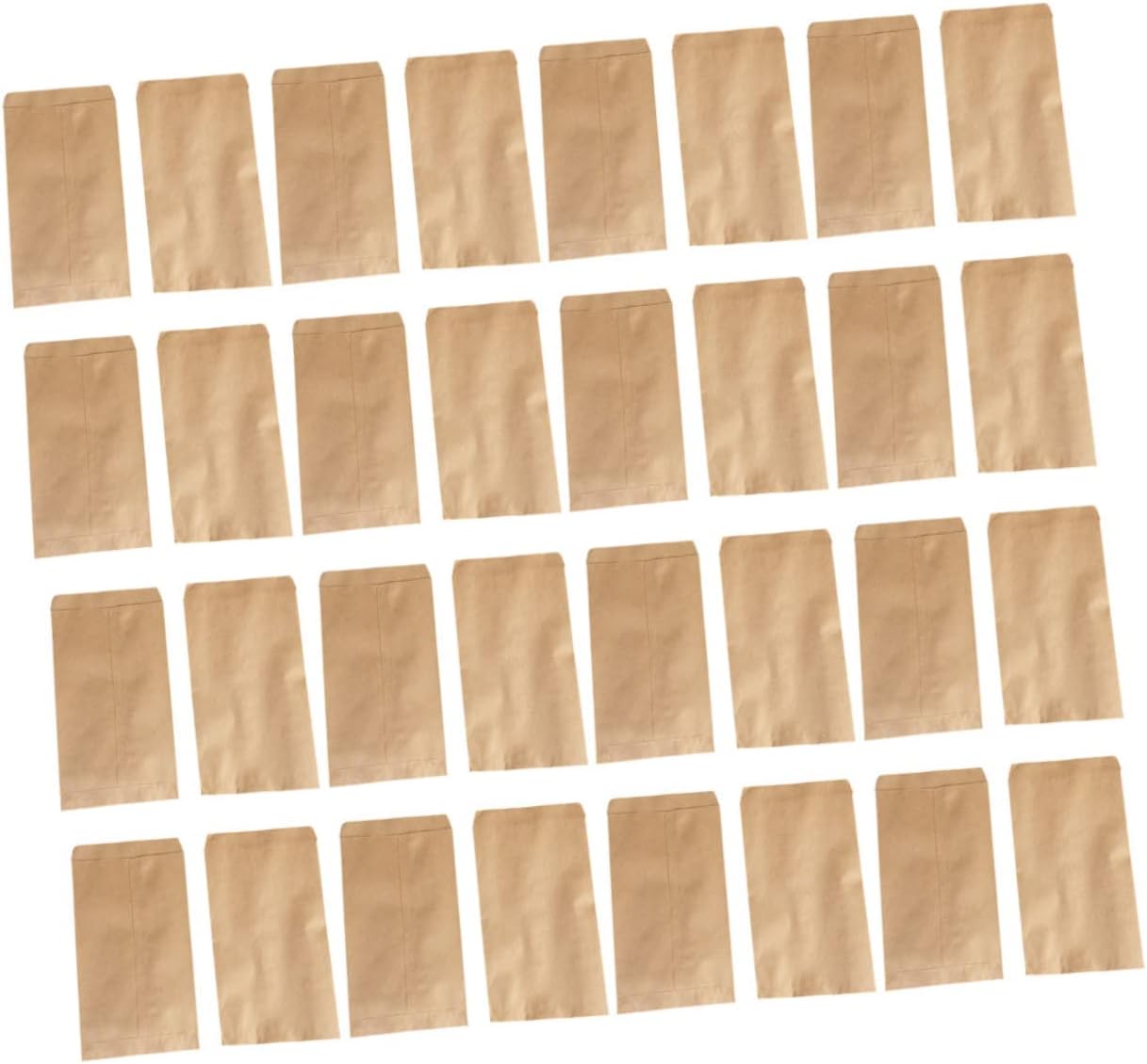 100pcs Kraft Paper Garden Storage Pouch 12x8cm Portable Yellow
