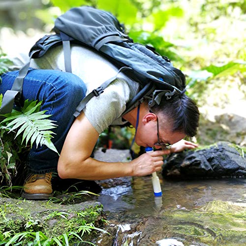 Ajcoflt Filtro de Água ao ar livre Sistema de Filtração de Purificador de Água de Palha Projeto de L