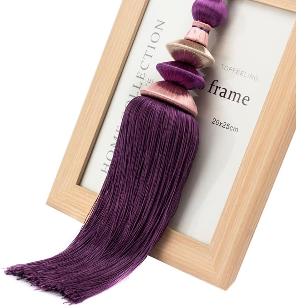 1 Pair Creative Tassels Curtain Tiebacks, Decorative Curtain Holdbacks Curtain Accessories Curtain Rope Tiebacks Home Curtain Buckle (Jujube red)