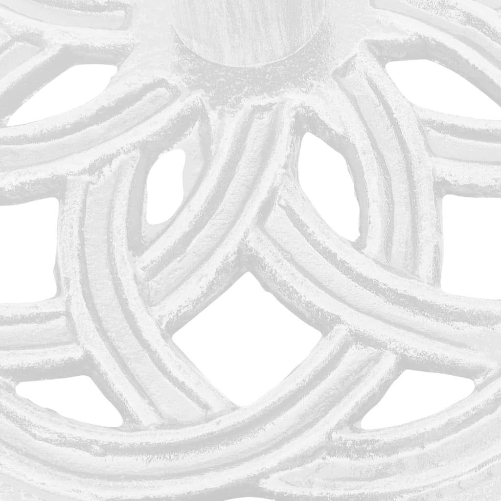 Socle de parasol Blanc 44x44x31 cm Fonte