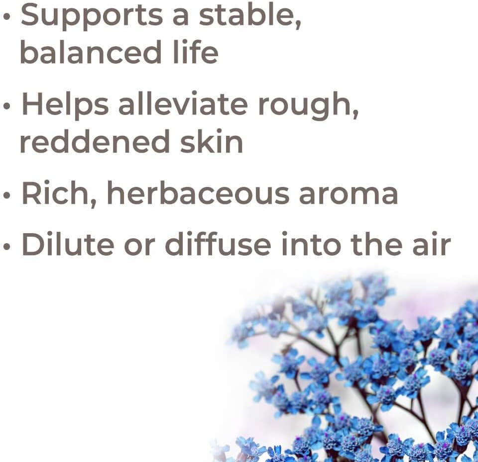 Plant Therapy Organic Blue Yarrow Essential Oil 2.5 ml (1/12 oz) 100% Pure, Undiluted, Soothing Essential Oil for Aromatherapy, Irritated Skin, and Sore Muscles - Image 2