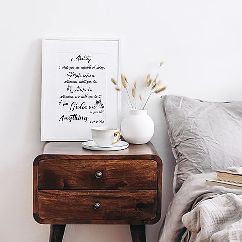 Miniatura 6 de 4 hojas de calcomanías inspiradoras para frotar en transferencias, bonitas frases de palabras, transferencias de muebles, calcomanías para