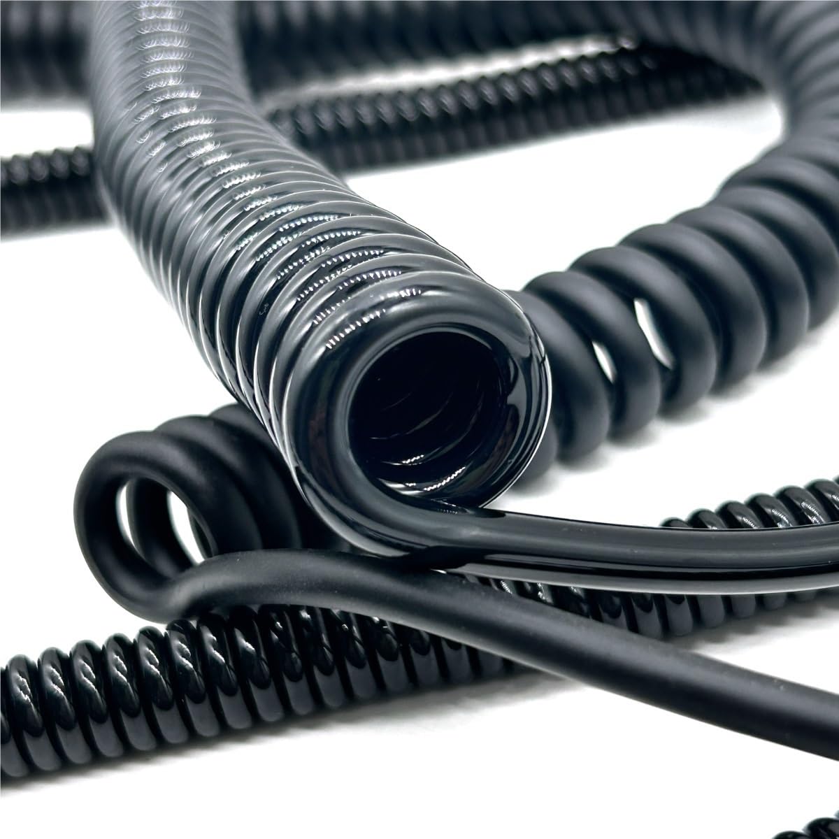 Cable para auricular de teléfono fijo Cable espiral de protección 11 metros, alambre telescópico resorte poliuretano 22AWG, 10-21 núcleos(21 cores)
