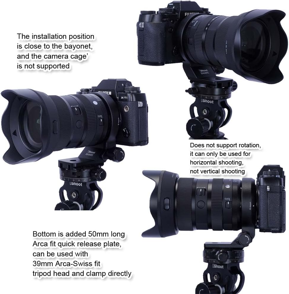 Tripod Mount Ring Lens Collar Support Compatible with Sigma 17-40mm F1.8 DC Art (X/E Mount); 28-45mm F1.8 DG DN Art, 24-70mm f/2.8 DG DN Art II, 20-200mm F3.5-6.3 DG C, 28-70mm f2.8 DG DN C E-Mount