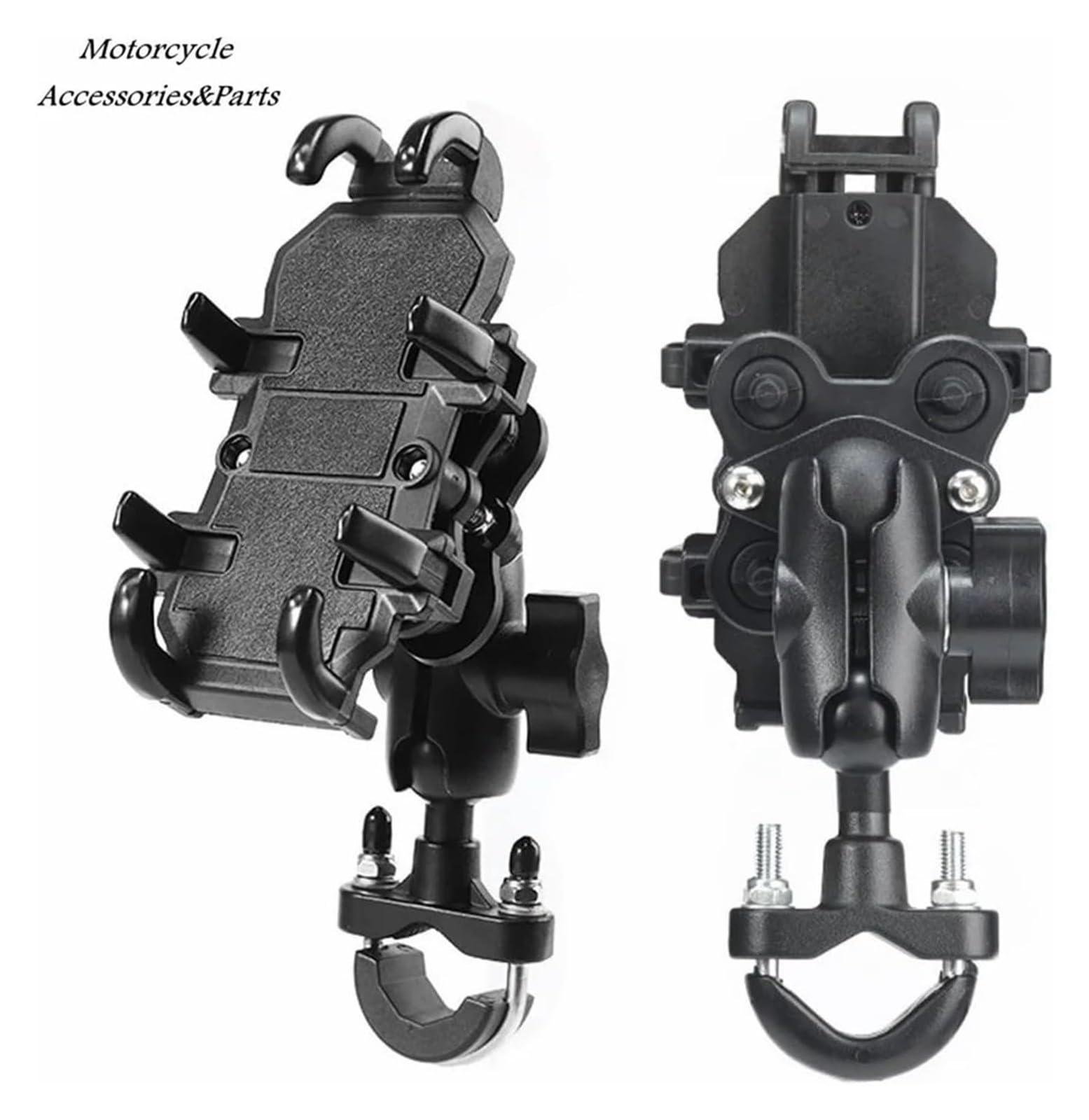 Soporte Navegación Motocicleta para Motocicleta con Vista De 360 ​​° Soporte GPS A Prueba Golpes Clip para Montar En Patinete Bicicleta para Teléfono Móvil De 4 A 6,7 ​​Pulgadas(A)