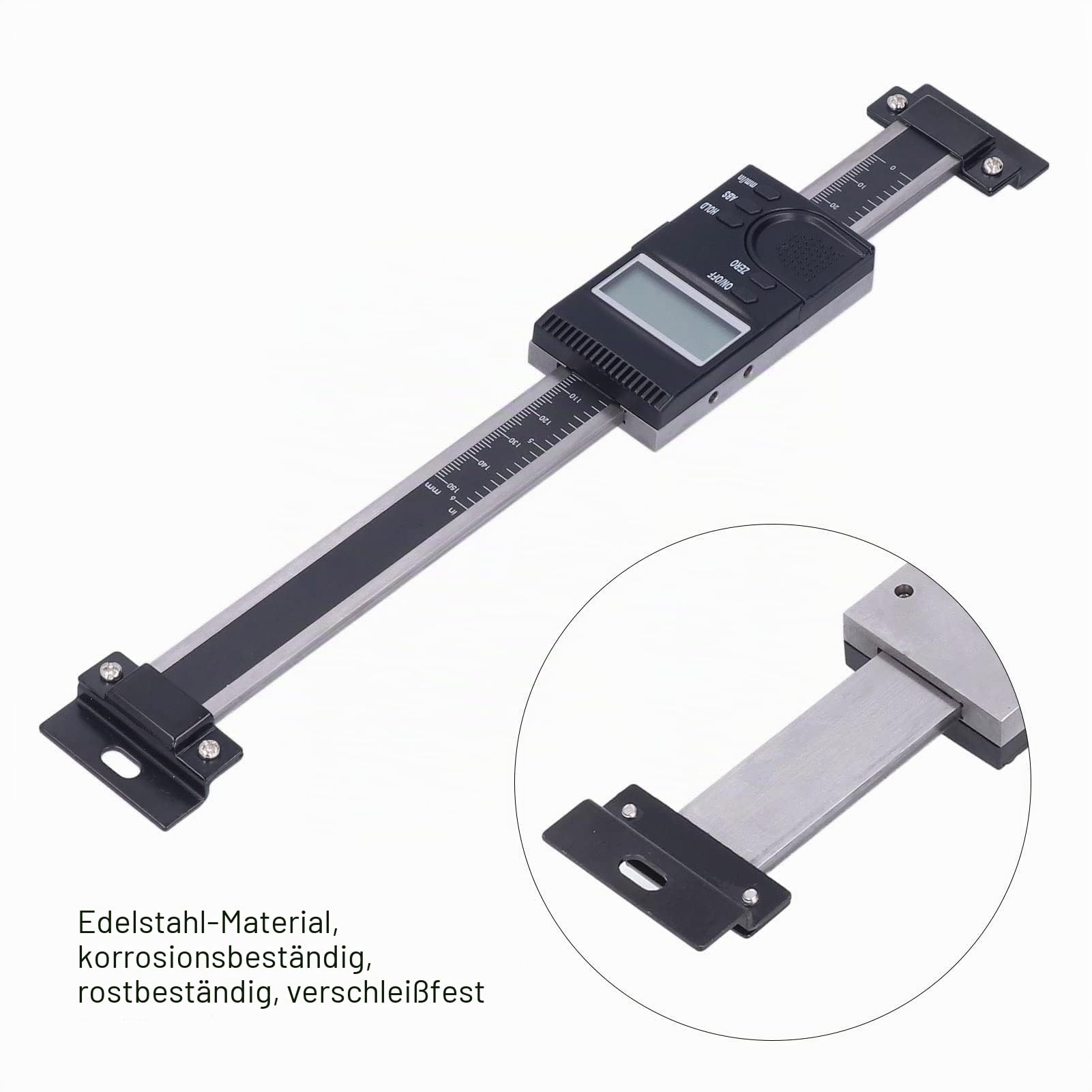 Walfront Digitaler Vertikaler Messschieber IP45 Wasserdichte Digitalanzeige Linearskala mit LCD-Display Digitale Messschieber für Fräsmaschinen (0-150mm)