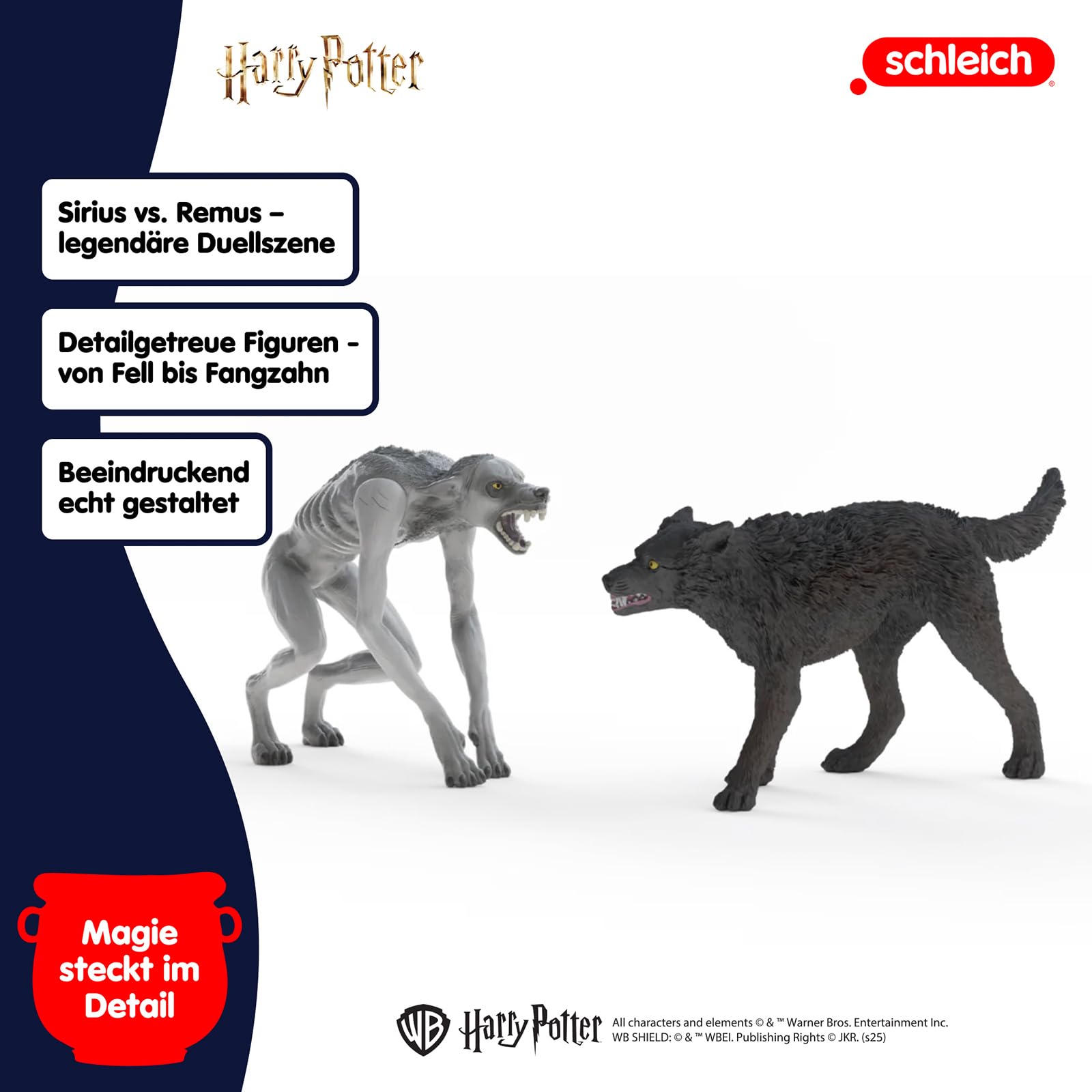 SCHLEICH Harry Potter - Werewolf vs Animagus Playset - Collectable Sirius Black & Lupin Figures - Wizarding World Toys for Kids Ages 6+ - Image 3
