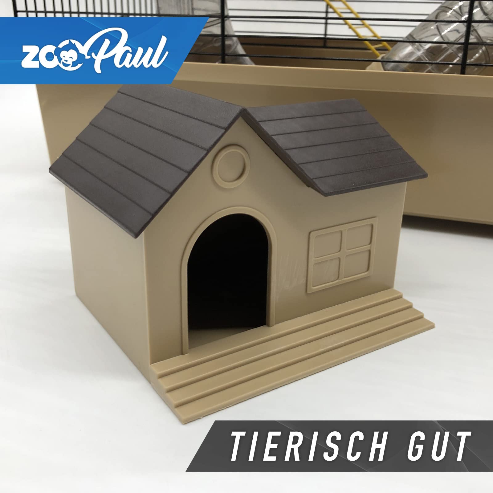 ZooPaul Hamsterkäfig XXL mit Zubehör beige Maus Nager Käfig Burg Treppe Tunnelsystem